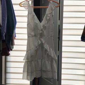 Women’s white ruffle dress